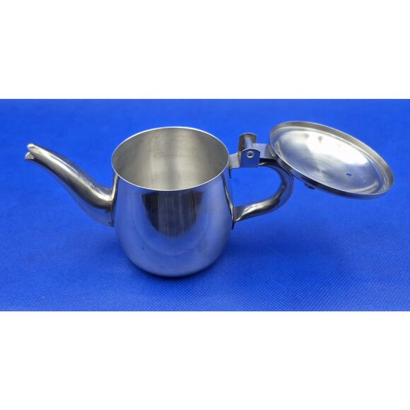Elegant Winco One Serving Silverplate Gooseneck Teapot India 4" Tall GS-10 - Picture 3 of 9